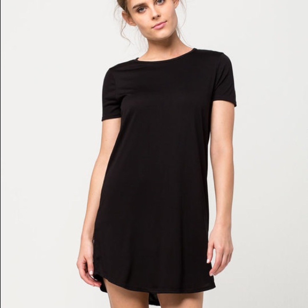 black t-shirt dress